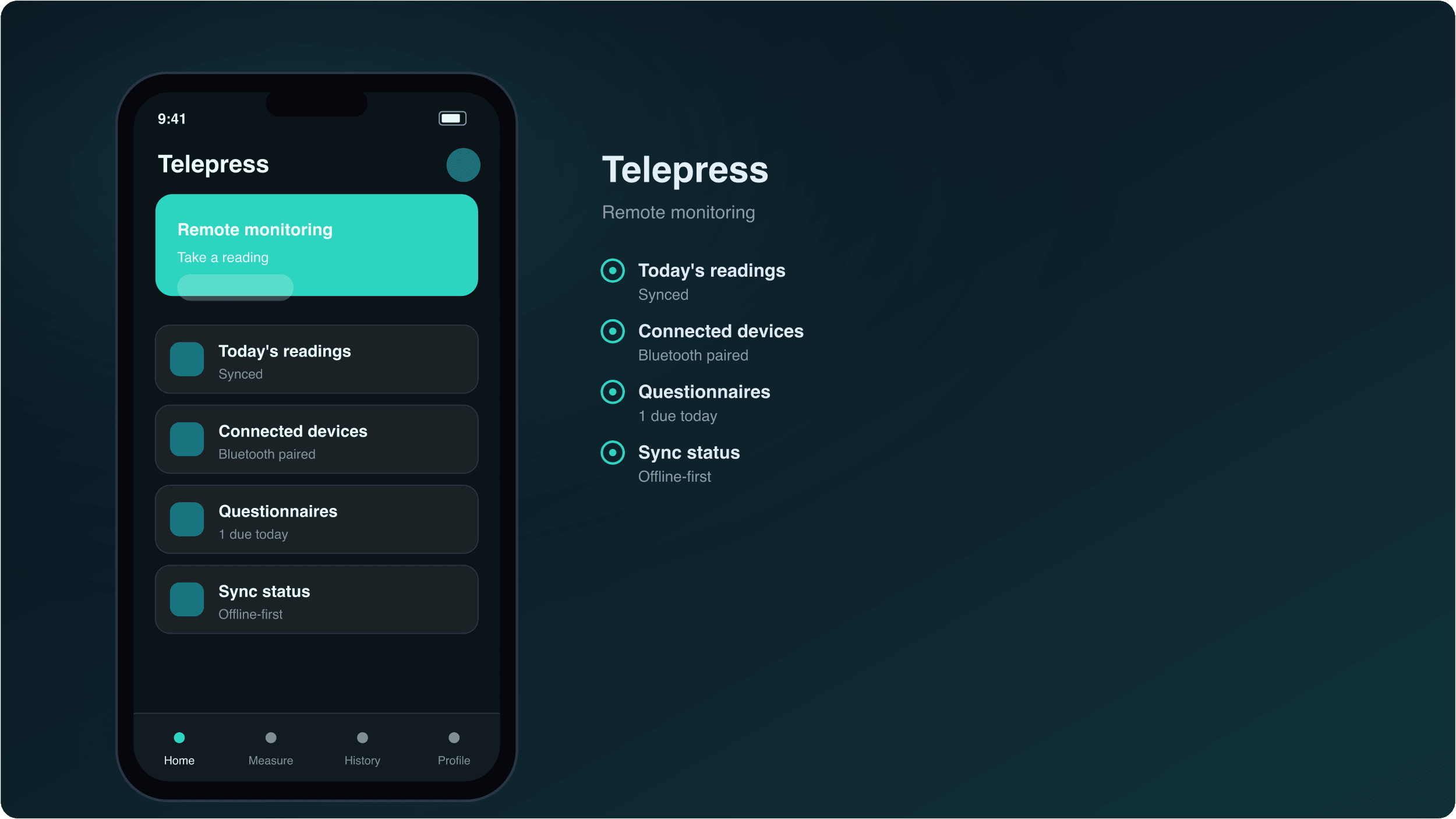 Telepress interface
